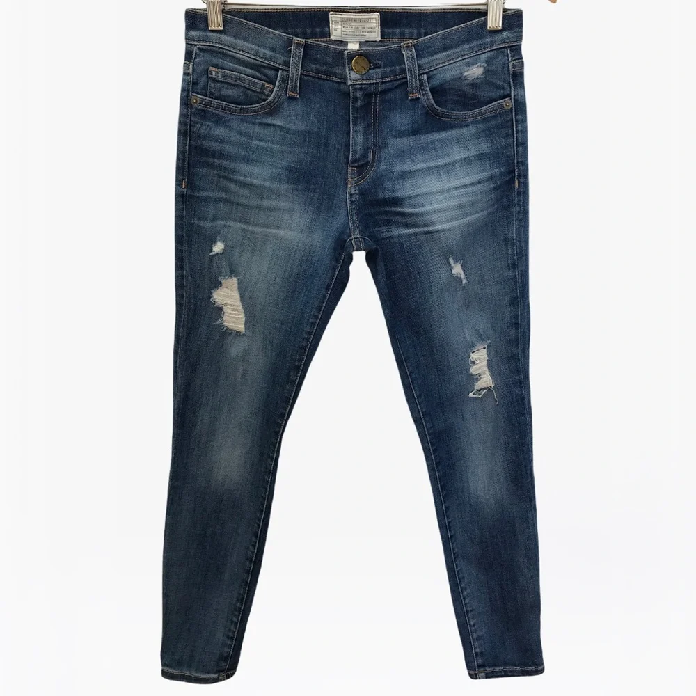 Current/Elliott Mid-Rise Distressed Women’s Jeans - 28